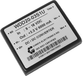 WDD20-12S1U, DC/DC конвертер серии WDD20U мощностью 20 Ватт